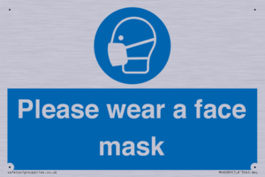 Please wear a face mask